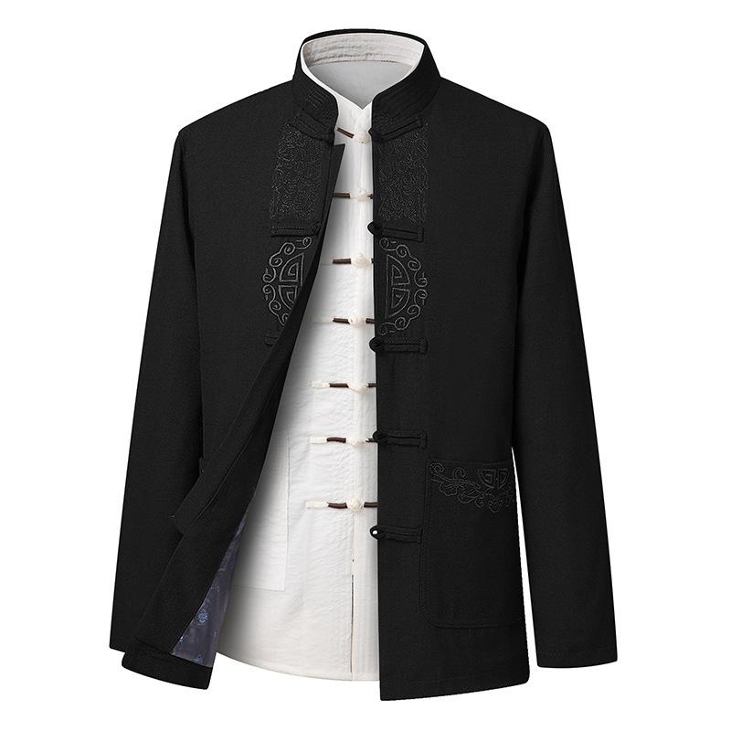 Tang Suit Chinese Style Blouse Shirt Traditional Chinese Clothing For Men Jacket Kung Fu Clothes Chinese New Year Jacket Dad's Longevity Coat