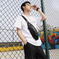 Chest Bag Men's Large Capacity Pu Leather Messenger Bag Outdoor Riding Sports Travel Shoulder Bag