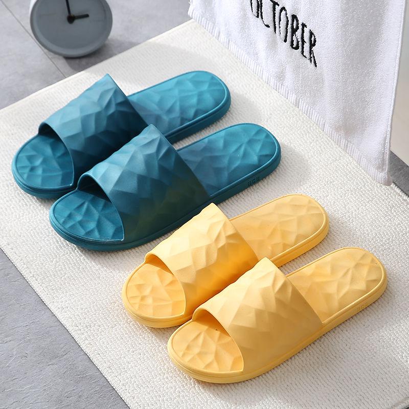 Summer Home Indoor Women's Sandals Bathroom Bath Non-slip Household Slippers Soft Sole Home Solid Color Couple Slippers