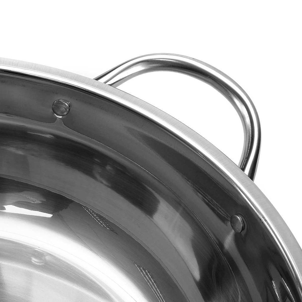Stainless Steel Twin Double Pot Cookware Shabu Induction Compatible