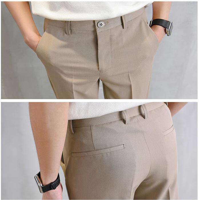 Korean Suit Pants Men's Pants Casual Long Pants Men Slack Pants Office Straight Pants