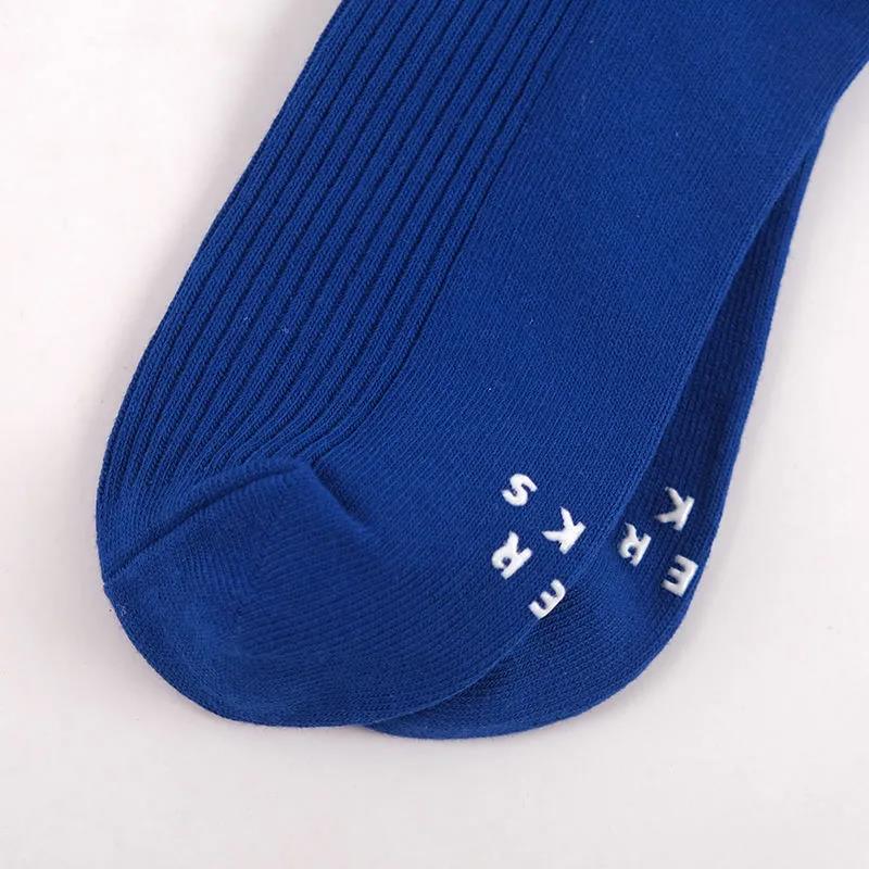 Solid Color Stockings Double Needle Embroidery Socks Design Sense Couples Socks