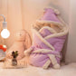 Baby Holding Quilt Thickened Autumn and Winter Newborn Cloak Multifunctional Dual-purpose Going Out Coral Velvet Blanket