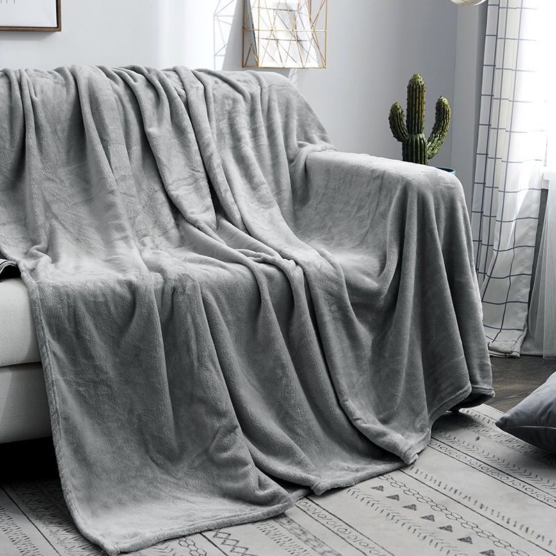 Coral Fleece Four Seasons Cover Blanket Air Conditioning Blanket Coral Fleece Sheet Single Piece Heating Fall/Winter Blanket Sofa Bed Cover