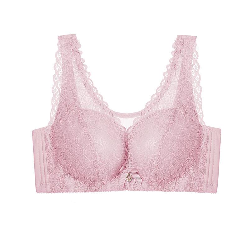 Wide Shoulder Straps Underwear Women's Small Breasts Gather The Auxiliary Breasts on The Support To Prevent Sagging Without Steel Ring Thin Bra