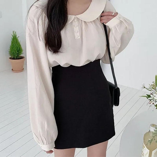 Skirts Womens Summer Girl's Solid Color Y2k A-line Skirt Female High Waist Black Skirt Slim Short Hip Mini Skirts