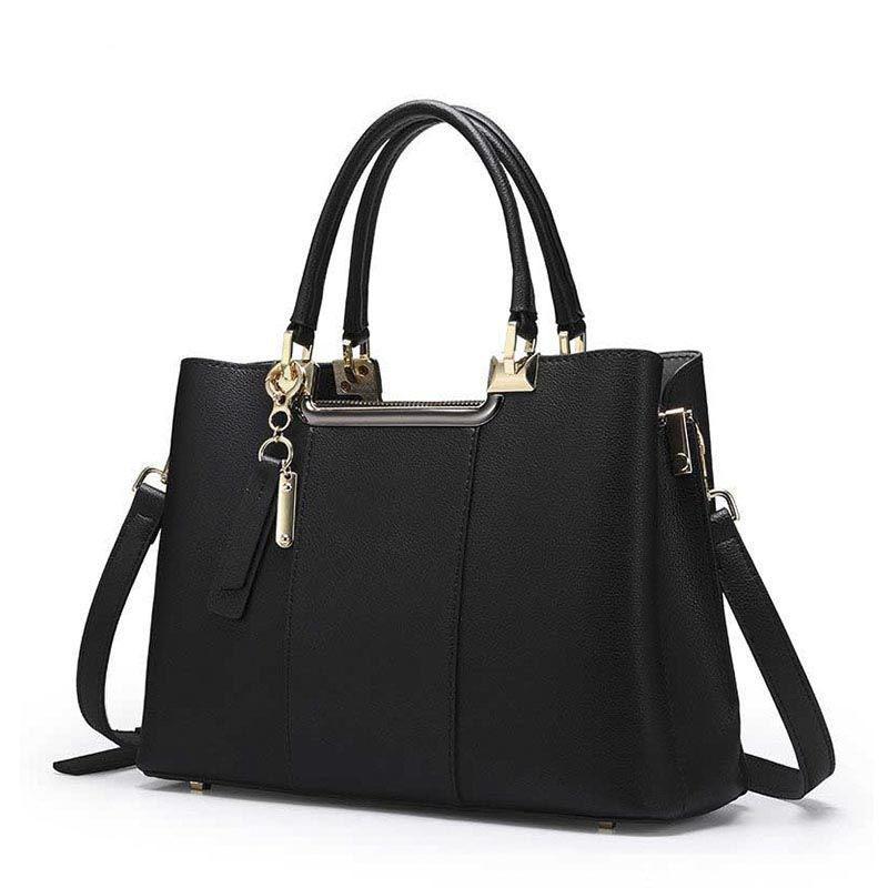 Women Luxury Top-Handle Bags Personality European Style Genuine Leather Handbags Large Capacity Crossbody Bag