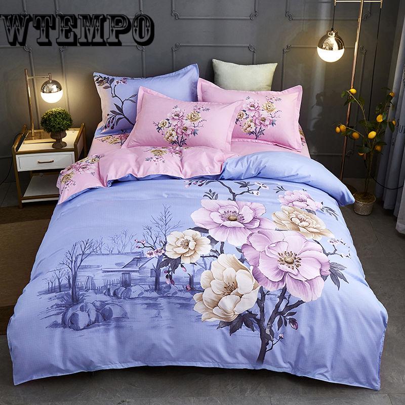 Bedding set Skin cotton duvet cover set Twin Full Queen Size Quilt cover Bed Sheet Pillowcase