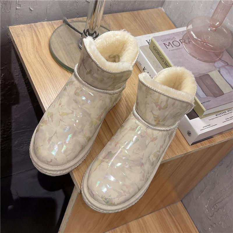 Short Tube Snow Boots Women Korean Version Plus Velvet Padded Short Boots Autumn and Winter All-match Warmth and Non-slip Cotton Shoes