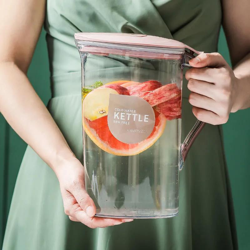 Cold Water Bottle for Household Use Cold Boiled Water Cold Water Cup Set Household High Temperature Resistance Plastic Juice Jug