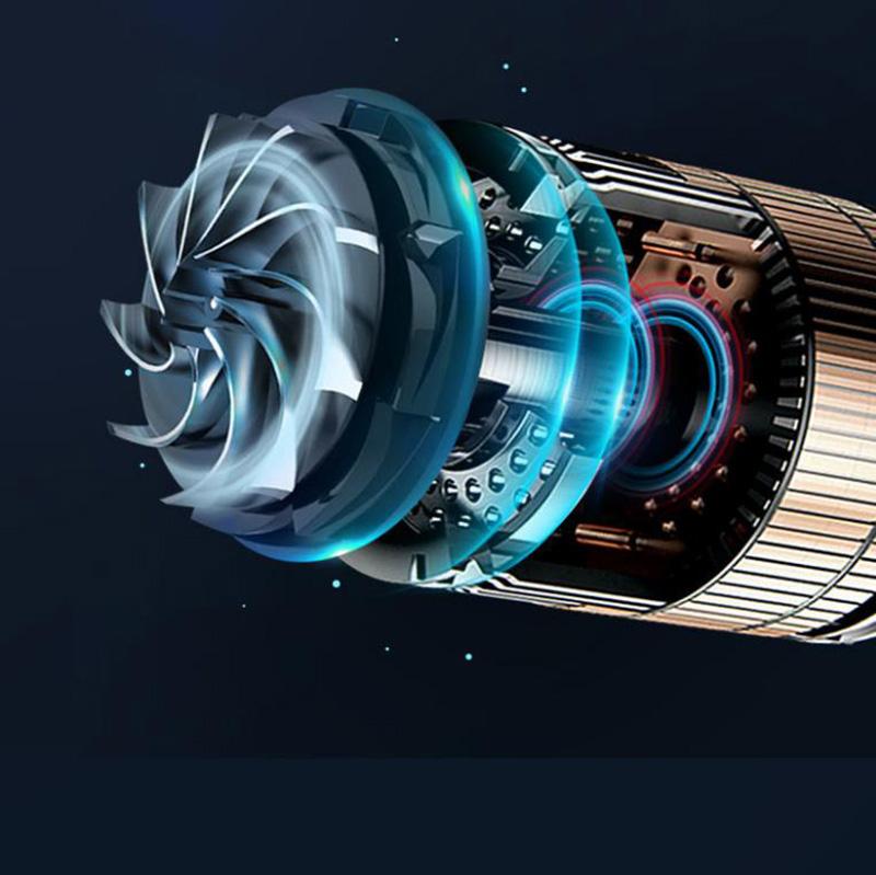 2000Pa Wide Mouth Home Car Dual-use Vacuum Cleaner Cordless Wet & Dry Cleaner Handheld Vacuum Cleaner