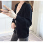 Spring and Autumn Knitted Tops European and American Style Loose Solid Color Sweater Cardigan Middle-aged Female Jacket