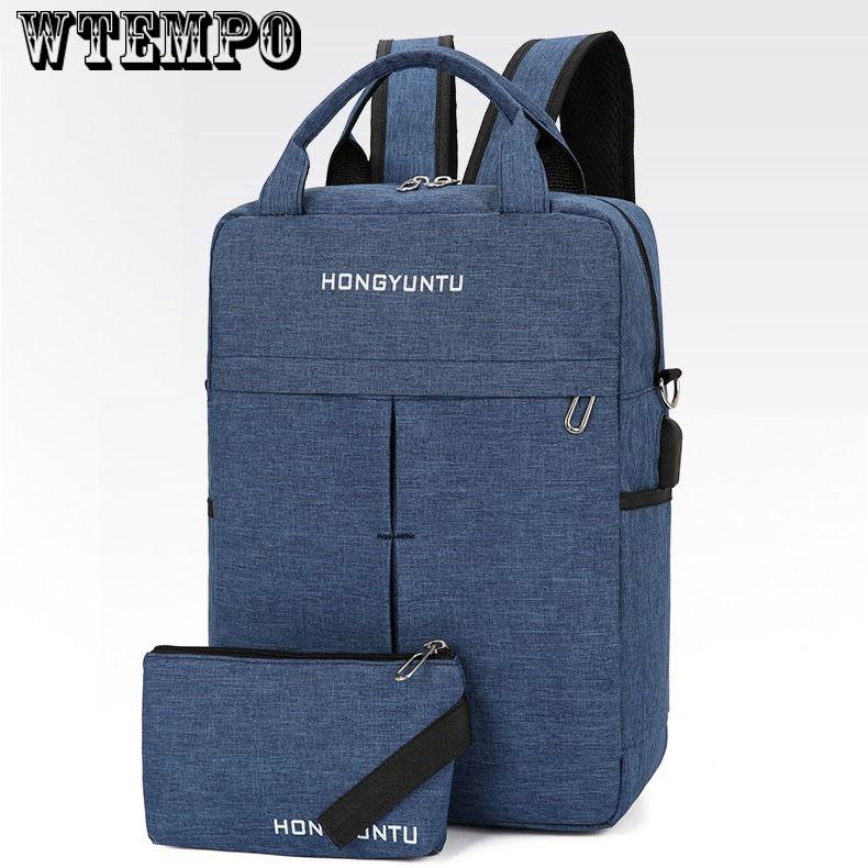 Unisex School Bag High-capacity business Casual Backpack Travel Bag Canvas shoulder Laptop Backpack