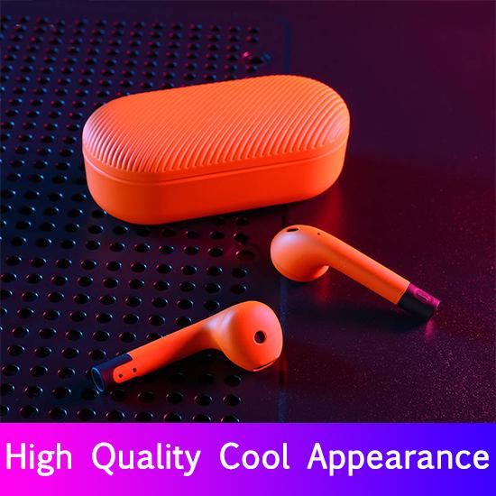 Wireless Headset Bluetooth 5.0 Earphones Stereo Sport Earbuds Headset with Charging Box Built-in Mic