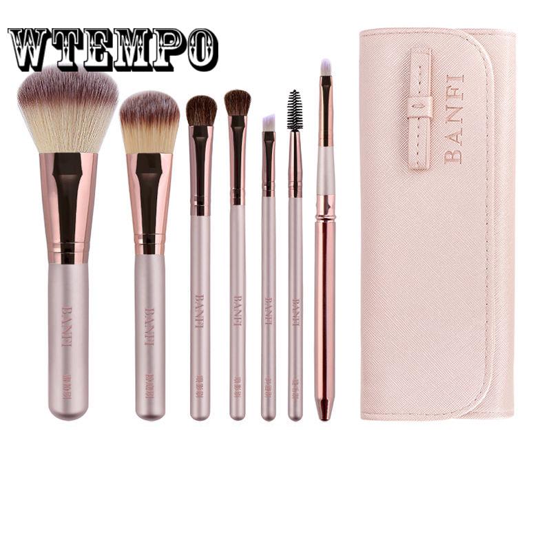 7Pcs/Set Professional Makeup Brush Set Cosmetic Tools Make-up Toiletry Kit Natural Make Up