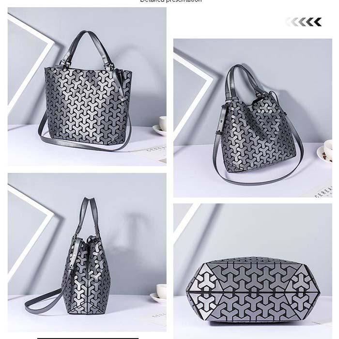 Women Laser Geometry Rhombic Bags Shoulder Bag Fashion Trend Geometric Rhombic Package