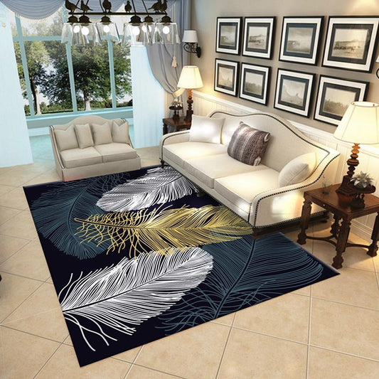 Feather Rug Carpet for Living Room Modern Sofa Bedroom Study Parlor Space Rug Nordic Floor Rug Big