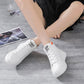 Fashion Non-slip High-top Shoes Outdoor All-match Spring and Summer Shoes Ladies Trendy Casual Work Shoes