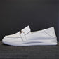 Spring and Autumn Loafers Women's Leather Soft Leather White Shoes Soft Sole Large Size Women's Shoes