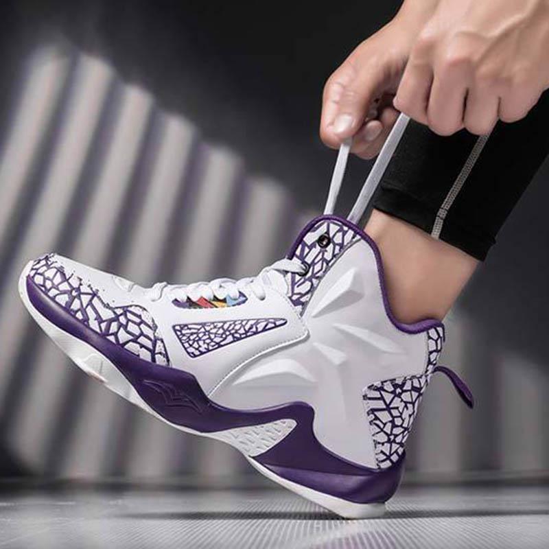 Men Shockproof  Sneakers High-top Basketball Shoes Breathable Women Running Shoes Tactical Boots