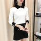 Fall/winter Pullover Slim-fit Sweater Long-sleeved Doll Collar Top Fashion Knitted Women's Bottoming Shirt