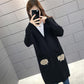 Mid-length Sweater Fashion Knit Cardigan Jacket for Spring and Autumn Simple Casual Women's Jacket