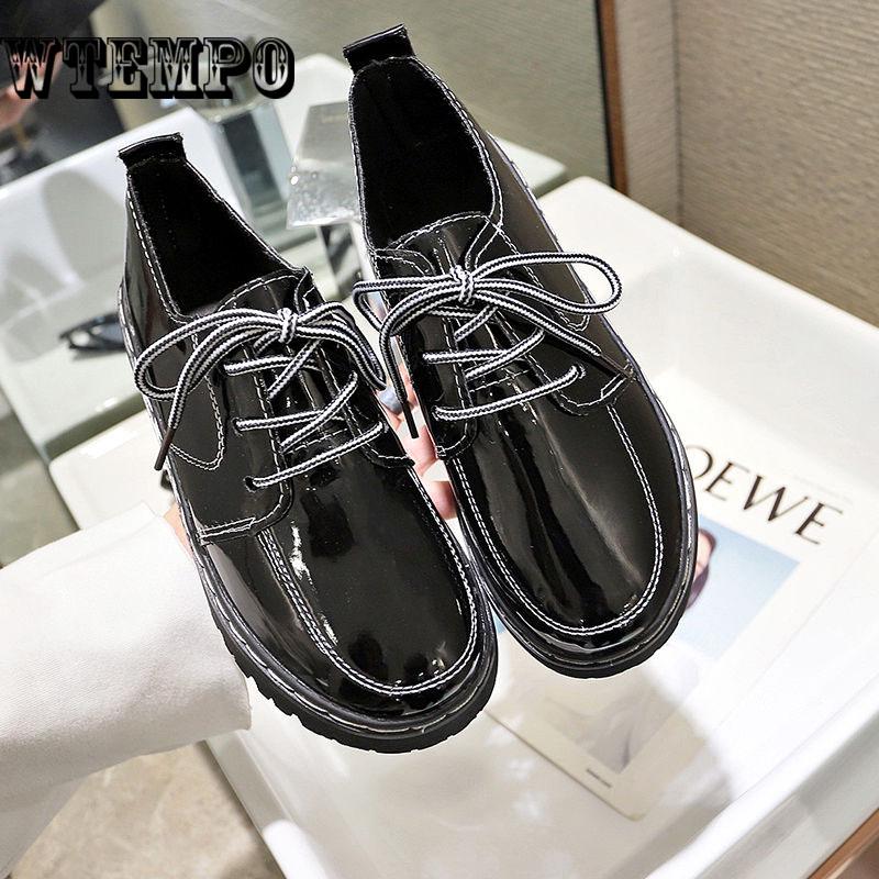 Leather Shoes Woman shoes for Women Flats shoes Big size Ladies Loafers Non-Slip Sturdy Sole