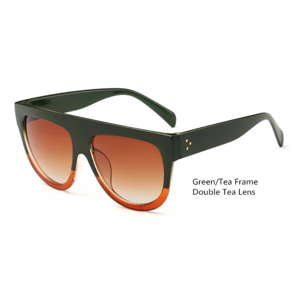 WTEMPO Ladies 2019 Vintage Sunglasses Woman Flat Top Mirror Sun Glasses Cat Eye Sunglasses