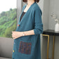 Spring and Autumn Mid-length Wool Sweater Plus Size Fashion Embroidered Blouse Simple Cardigan Middle-aged Women Jacket