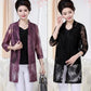 XL-5XL Spring and Summer Sunscreen Lace Cardigan Mesh Shawl Women's Air-conditioned Shirt Plus Size Loose All-match Coat