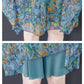 Chiffon Floral  Dress L-XXXXXL Women's Summer Veil Short Sleeve Round Neck Lightweight and Breathable