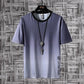 Summer Sports and Leisure Ice Cool Suit Men's Short-sleeved Trend Gradient Shorts Two-piece Set
