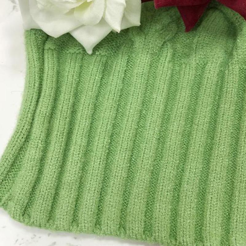 Spring and Autumn New Style Plus Velvet Padded High-neck Over-the-knee Sweater Women Loose Mid-length Knit Sweater and Long Dress