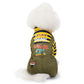 Puppy Dog Cat Clothes Winter Clothing Warm Four-legged Clothing Pet Autumn and Winter Thickening Cotton Coat Striped Overalls Jacket Pet Outwear