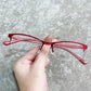 Women's Business Half-frame Anti-blue Light Flat Glasses Ultra-clear Resin Myopia Eye Wear Classic Anti-Fatigue Myopia Glasses