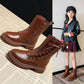 Girl's Martin Boots Winter Autumn Little Princess Plush Boots British Style Children Solid Color Casual Boots