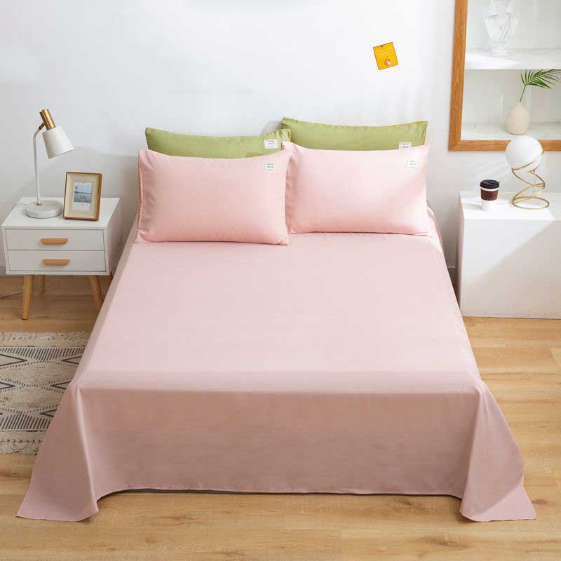 Pure Color Bed Linen Minimalist One-piece Brushed Quilt Single Double Bed Household Bedspread Bedding