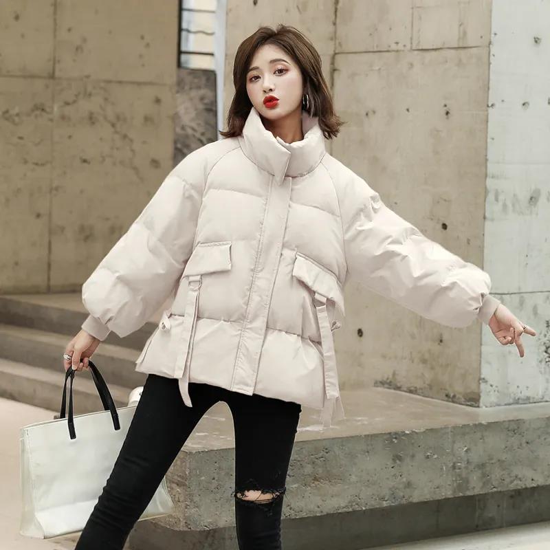 Winter Women's Korean Down Jacket Short Stand-up Collar Loose Cotton-padded Jacket Thick Bread Padded Jacket