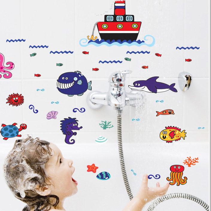 Underwater World Wall Sticker Living Room Bedroom Corridor Background Decoration Removable Sticker