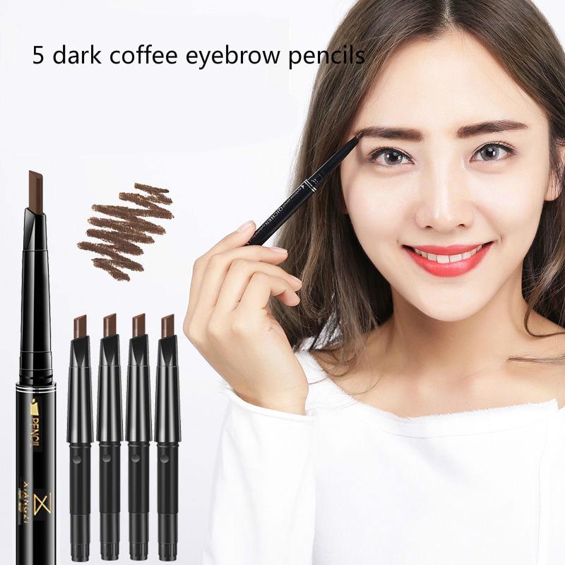 Eyebrow pencils of sproof five packsdouble-headed  no blooming eyebrow repair and thrush tools