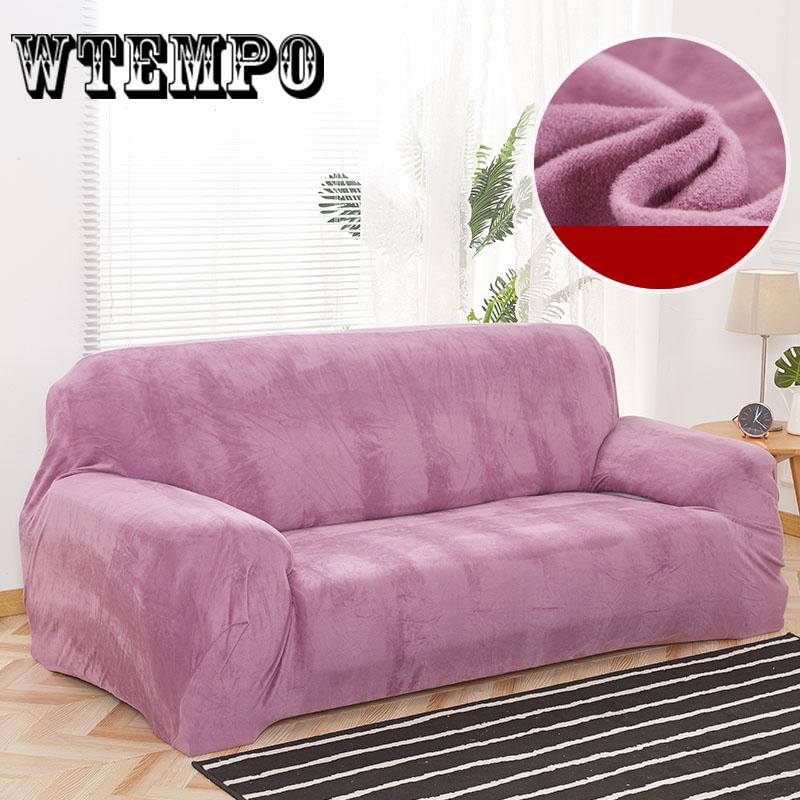 Elastic Stretch Sofa Covers Thick Plush Sofa Couch Slipcovers 1/2/3/4 Seater Sectional Sofa Covers