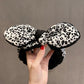 Cute Leopard Print Coral Fleece Headband Women Makeup Shower Hairband Elastic Hair Bands