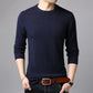 Men's Autumn and Winter Round Neck Cotton Sweater Loose Solid Color Long-sleeved Casual Bottoming Shirt Male Warm Top Knitted Classic Pullover Sweater