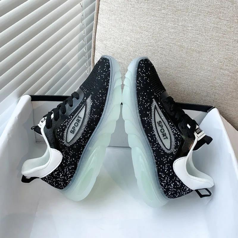 Flying Woven Coconut Sneakers Women's Breathable Mesh All-match Net Celebrity Casual Dad Running Shoes