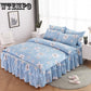 Home Textiles Embossing Bed Skirt Protective Cover Bed Linen Bedding Set Sheets Bedspread