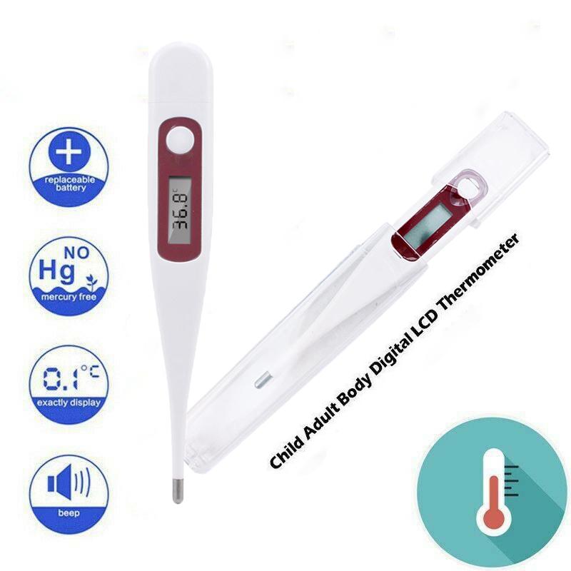 LCD Digital Thermometer Body Fever Electronic Digital Temperature Measuring Tools for Children Adult