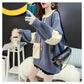 Lazy Style Pullover Sweater Women Loose Loose Outer Wear All-match Jacket Thick Hooded Knitted Coat