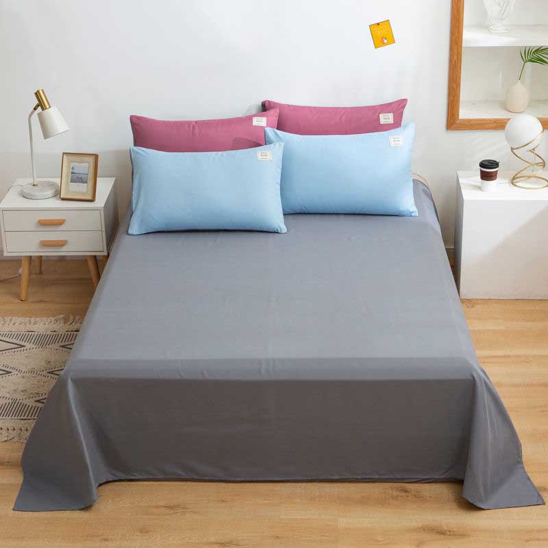 Pure Color Bed Linen Minimalist One-piece Brushed Quilt Single Double Bed Household Bedspread Bedding