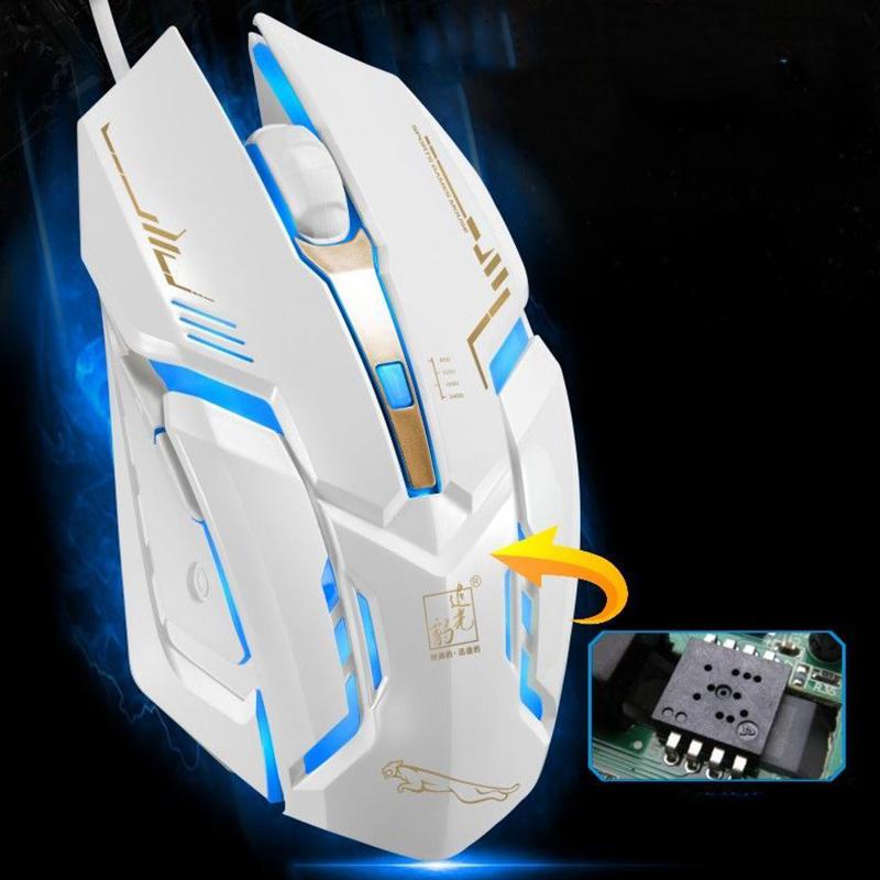 Computer Wired Gaming Mouse Silent Luminous Mouse Universal USB Mouse for Desktop Notebook