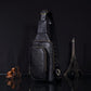 Chest Bag Men's Waterproof Multi-layer Zipper Solid Color Messenger Bag Outdoor Sports Shoulder Bag